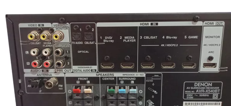 KINO DOMOWE DENON AVR-X540BT MONACO SET