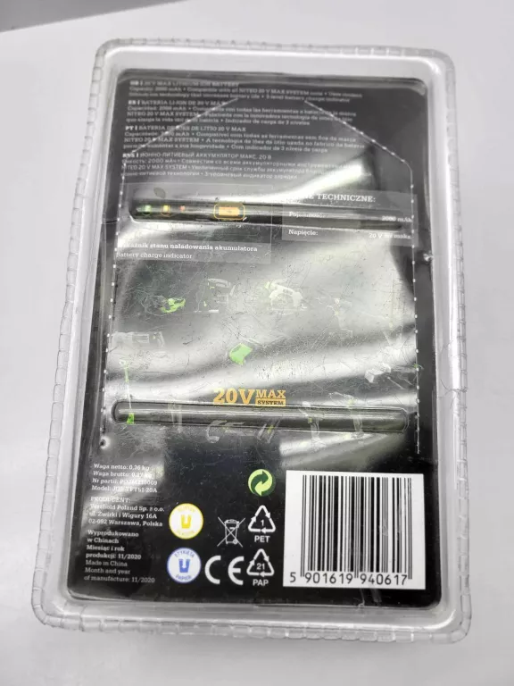 AKUMULATOR NITEO TOOLS 20V MAX