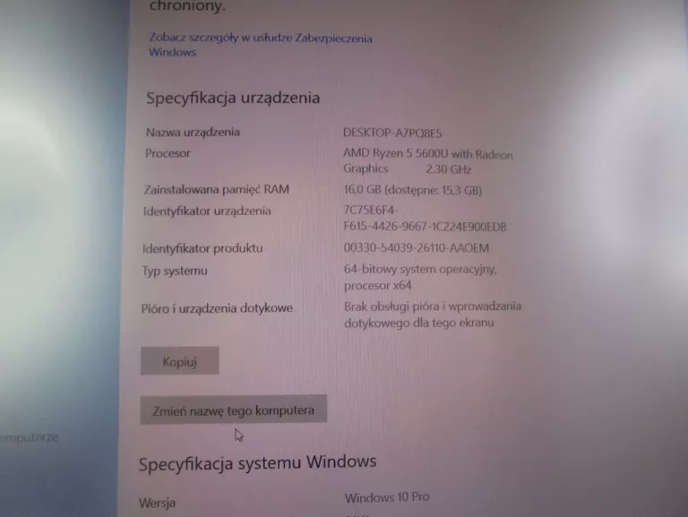 LAPTOP HP PROBOOK 455 G8 RYZEN5/16GB/512GB BDB !