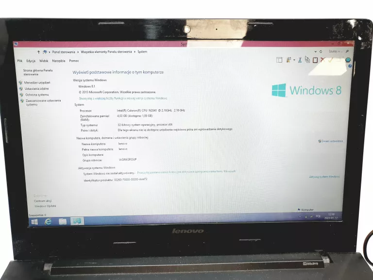 LAPTOP LENOVO G50-30 WINDOWS 8.1