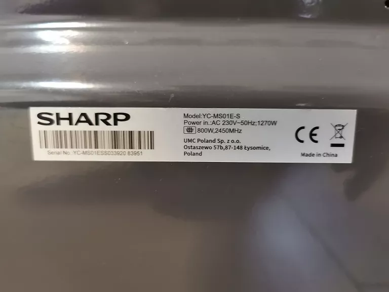 MIKROFALA SHARP YC-MS01E-S