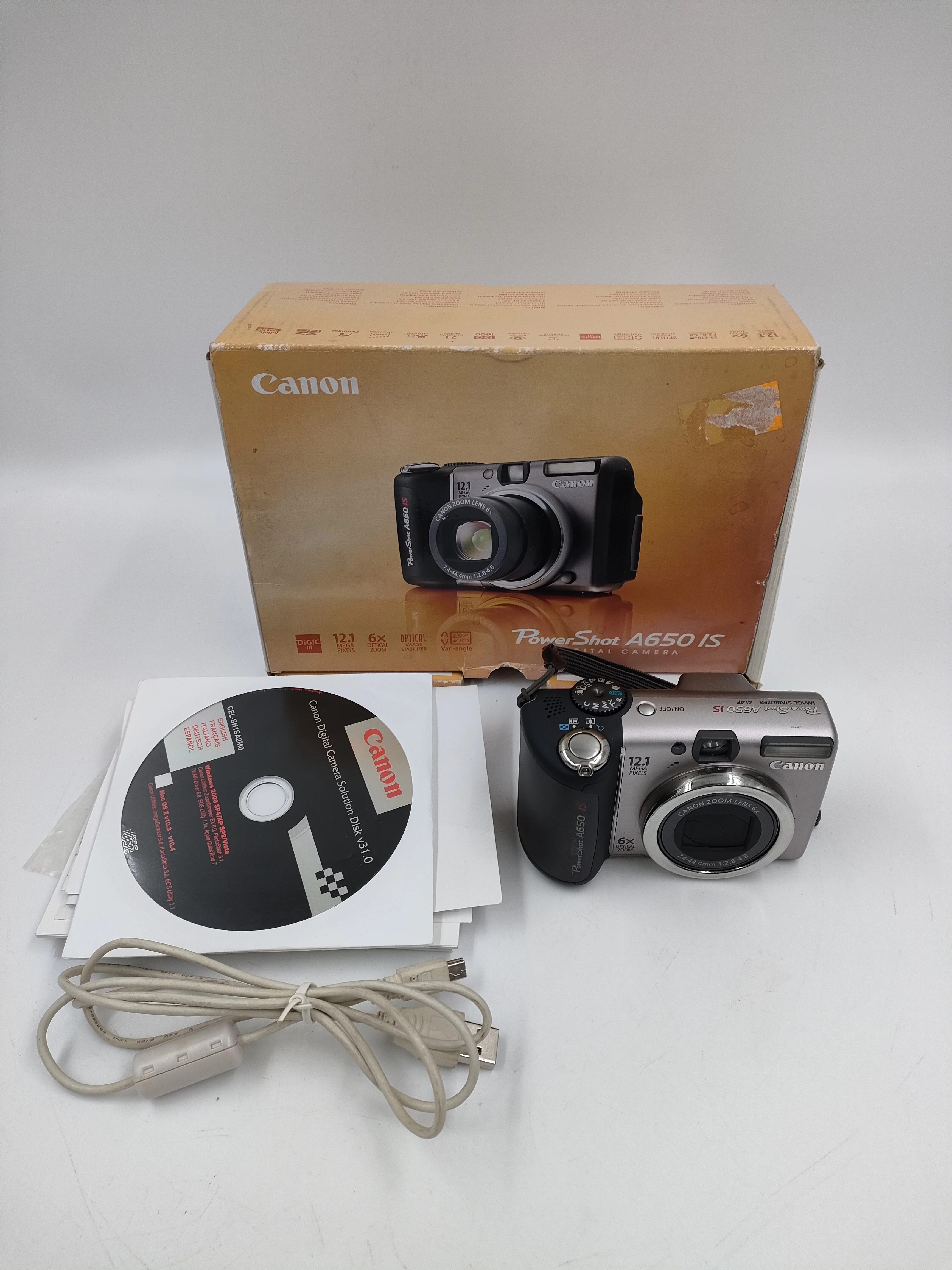 Canon PowerShot A650 IS 12.1MP 2.5'' SCREEN 6X Digital Camera | eBay