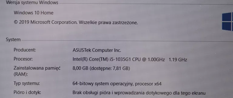 LAPTOP ASUS X509J
