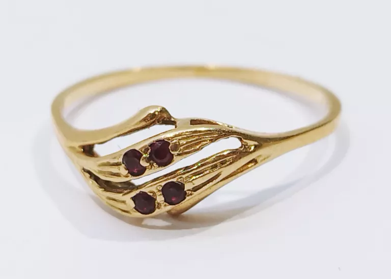 zloty-pierscionek-cztery-czerwone-oczka-r17-132g-bazylianska-4j-warszawa