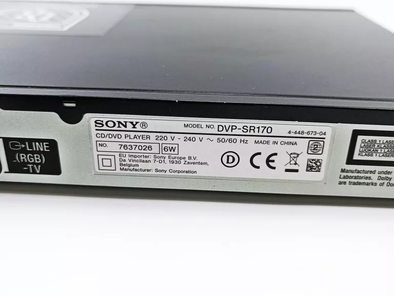 ODTWARZACZ DVD SONY DVP-SR170