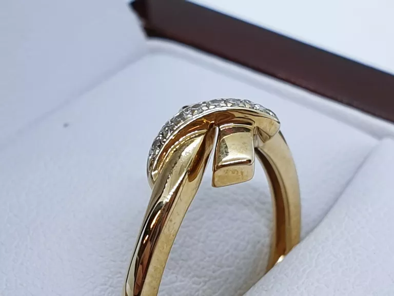 ZŁOTY PIERŚCIONEK Z DIAMENTAMI 2,16G PR.585 ROZ.11