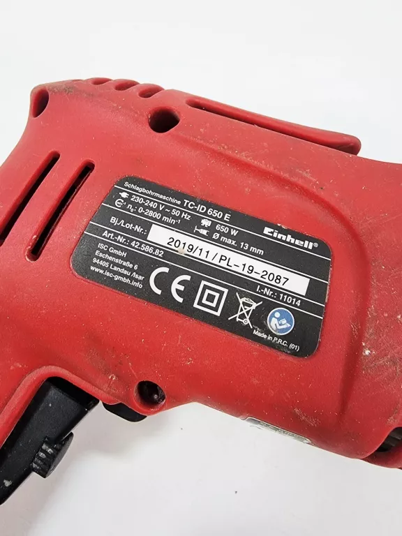 WIERTARKA UDAROWA EINHELL TC-ID 650 E 230 V 650 W