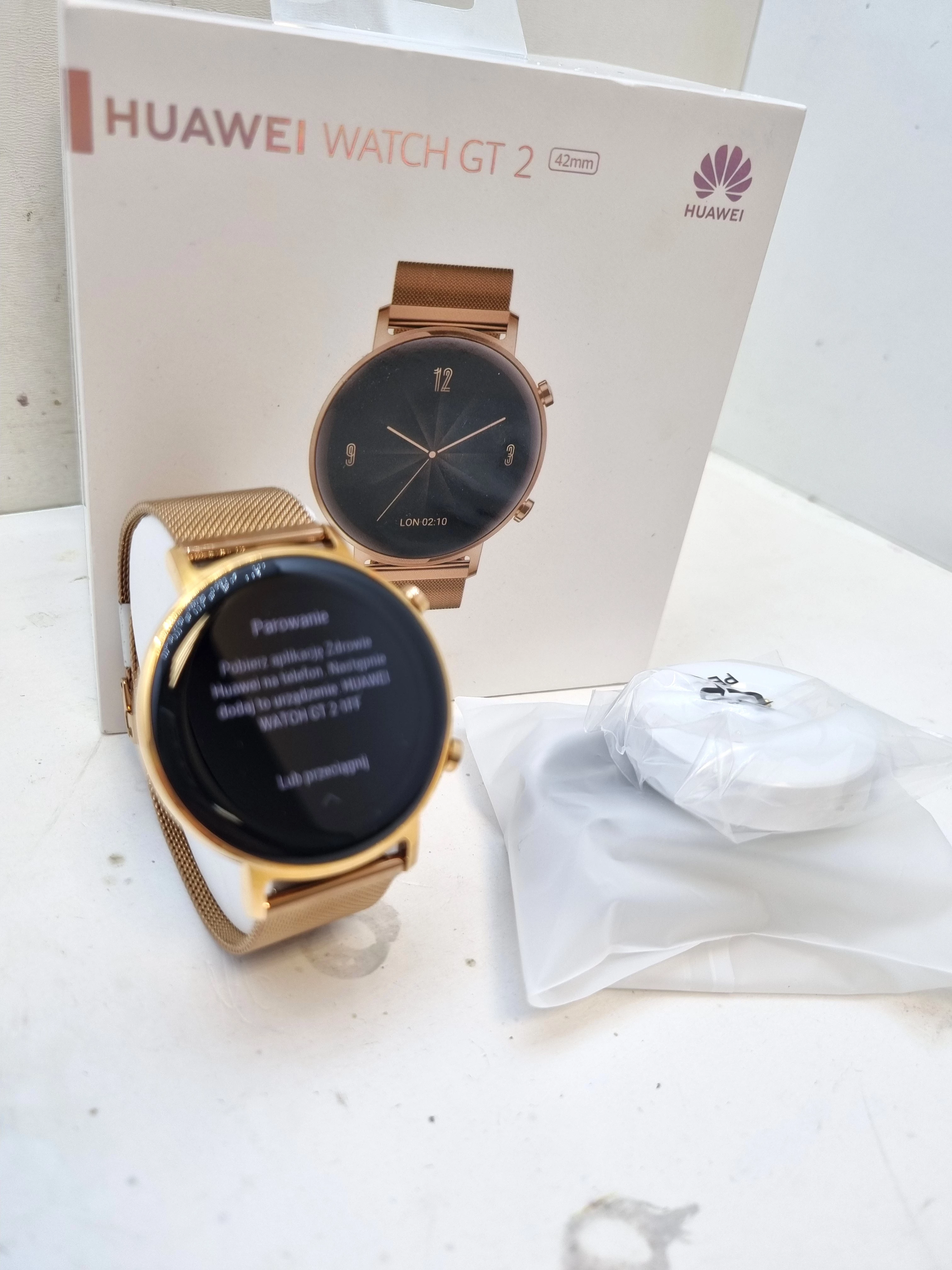 smartwatch-huawei-damski-watch-gt2-zloty-komplet-stan-uzywany