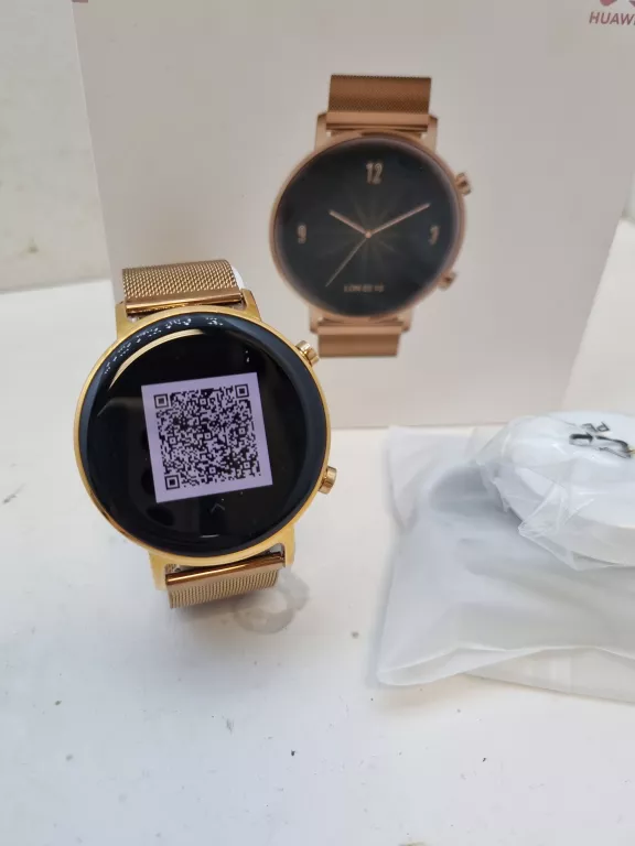 SMARTWATCH HUAWEI DAMSKI WATCH GT2 ZŁOTY KOMPLET