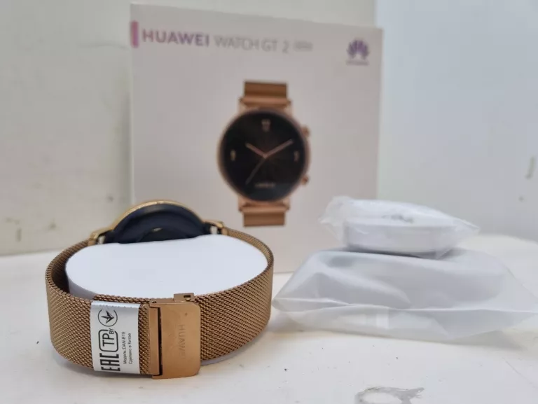 SMARTWATCH HUAWEI DAMSKI WATCH GT2 ZŁOTY KOMPLET