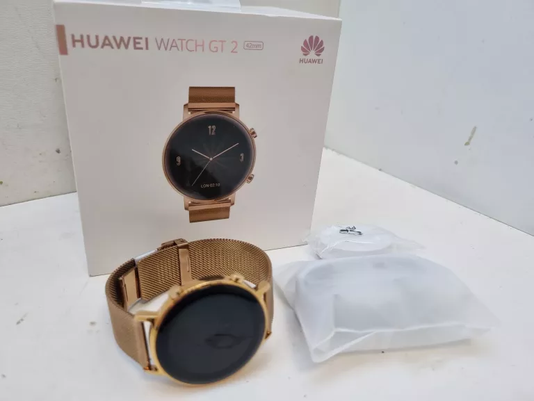 SMARTWATCH HUAWEI DAMSKI WATCH GT2 ZŁOTY KOMPLET