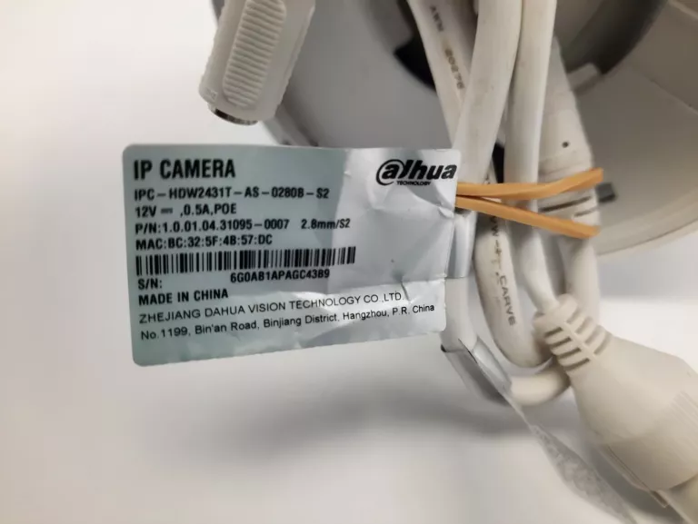 KAMERA KOPUŁKOWA IP DAHUA IPC-HDW2431TM-AS-0280B