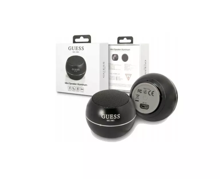 GUESS GŁOŚNIK BLUETOOTH MINI GUWSALGEK CZARNY