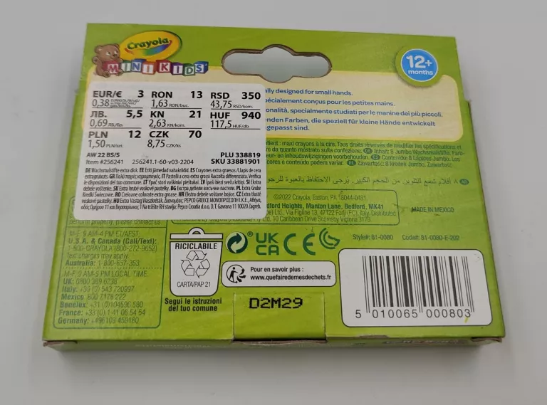 CRAYOLA KREDKI ŚWIECOWE JUMBO 8SZT