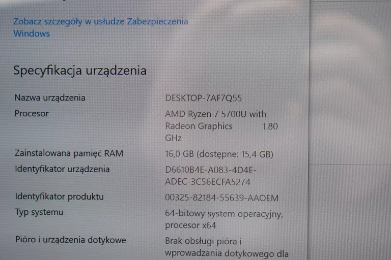 LAPTOP ASUS ZENBOOK 13 OLED UM325 R7 16 512 W10