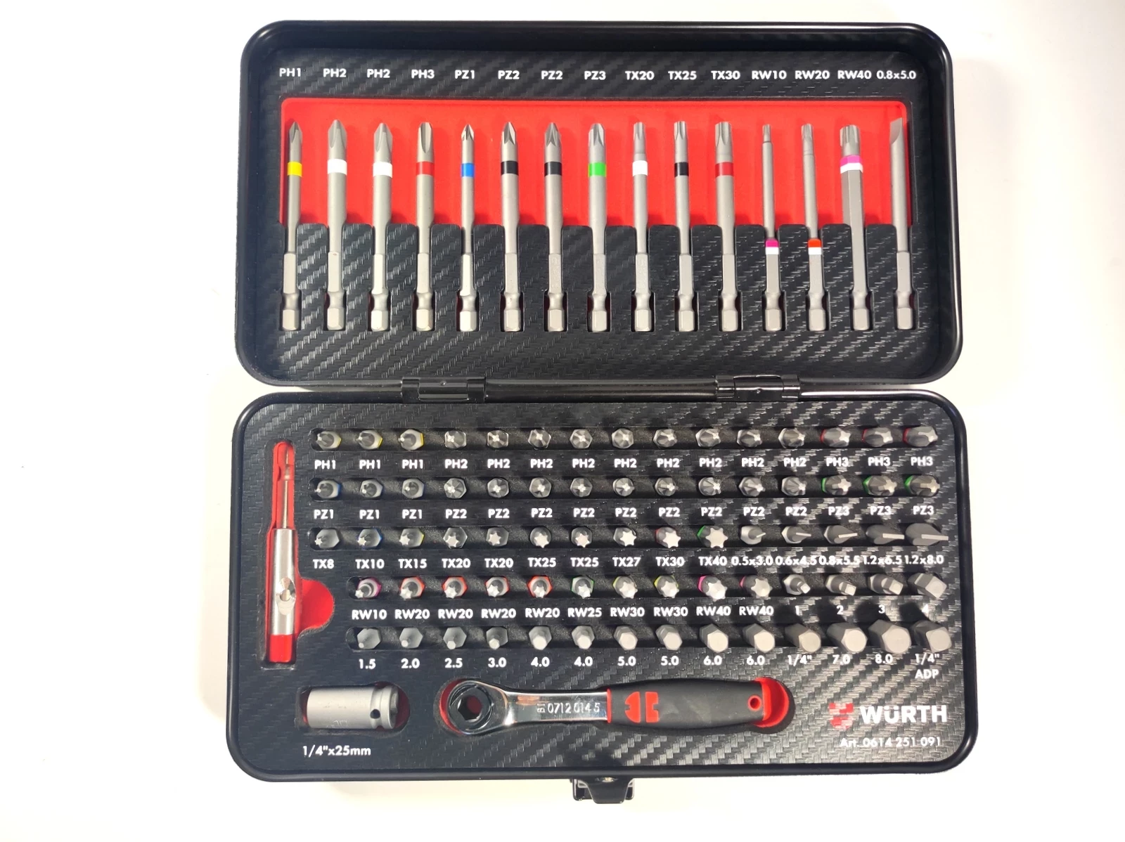 wurth-zestaw-bitow-z-grzechotka-art0614-251-091-stan-uzywany