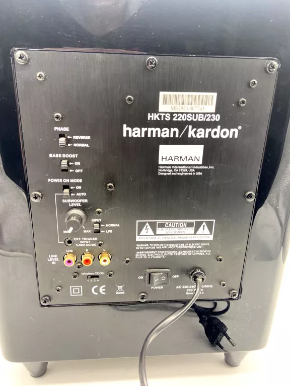 SUBWOOFER HARMAN KARDON HKTS 220SUB/230