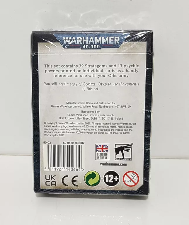 KARTY WARHAMMER 40000 DATACARDS ORKS