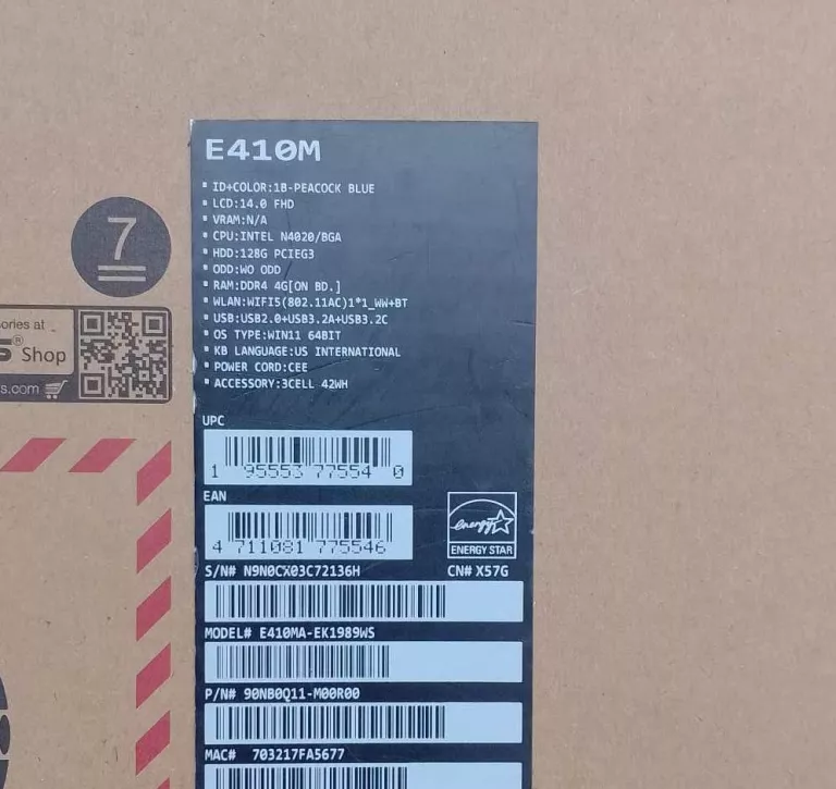 LAPTOP ASUS E410M