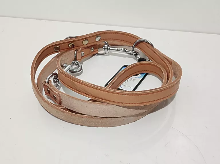 DAS LEDERBAND SMYCZ DLA PSA SKÓRA NATUR 200CMX18MM