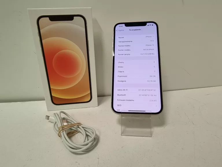 TELEFON APPLE IPHONE 12 64GB KOMPLET/GWARANCJA