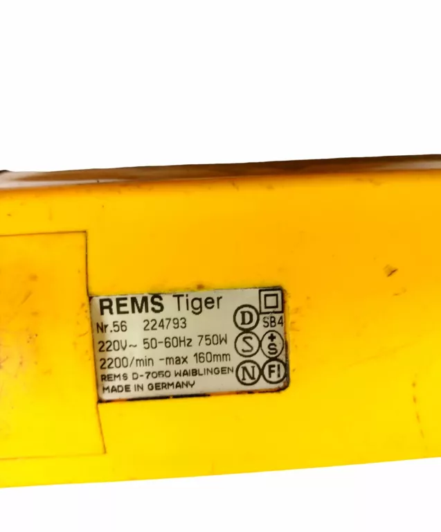 ELEKTRYCZNA PIŁA SZABLASTA DO RUR REMS TIGER USZKODZONA