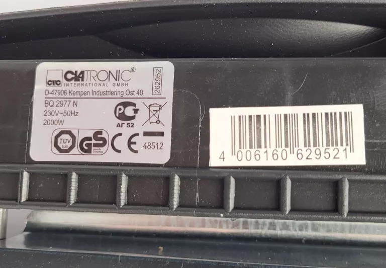 GRILL ELEKTRYCZNY STOŁOWY CLATRONIC BQ 2977