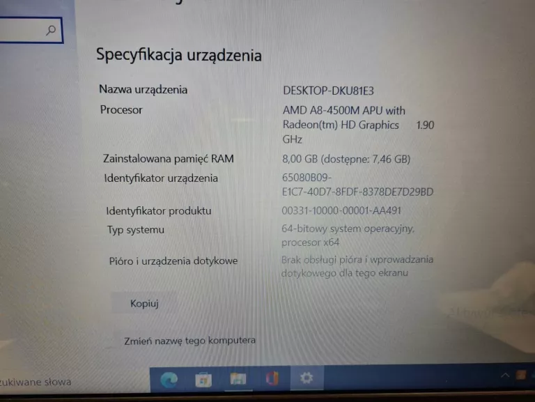 LAPTOP ASUS K55DR 8RAM/500GB AMD A8-4500M APU