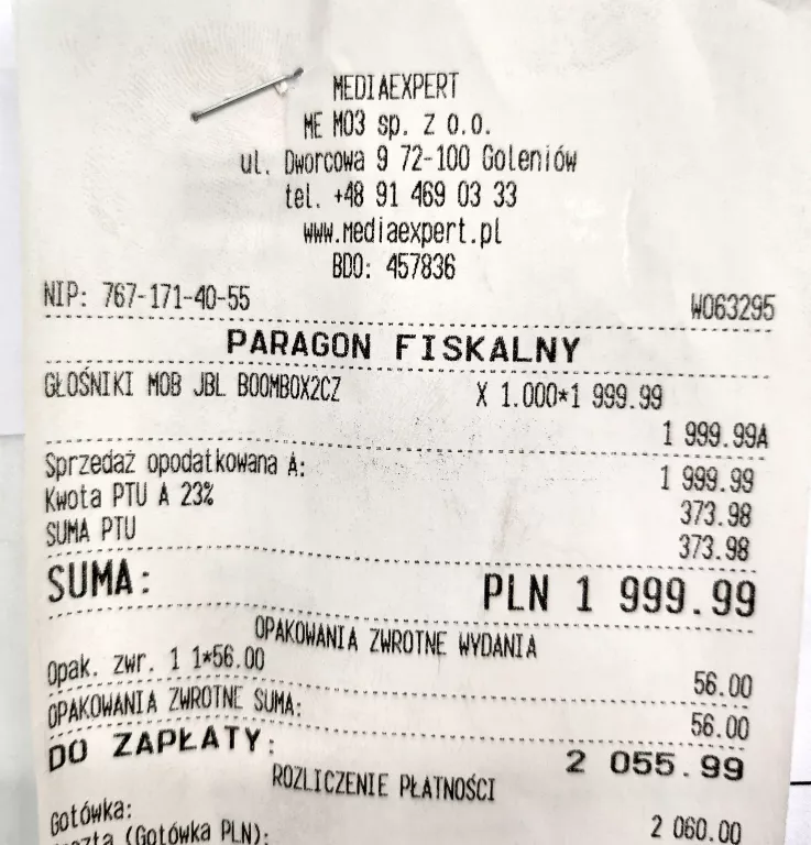 GŁOŚNIK JBL BOOMBOX 2 UBEZPIECZENIE DO 08.2025
