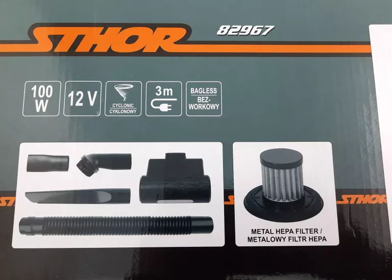 ODKURZACZ SAMOCHODOWY STHOR 82967 KOMPLET