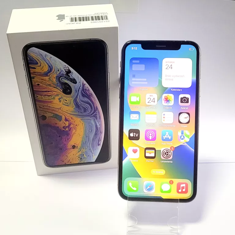 IPHONE XS BIAŁY 64GB KOMPLET