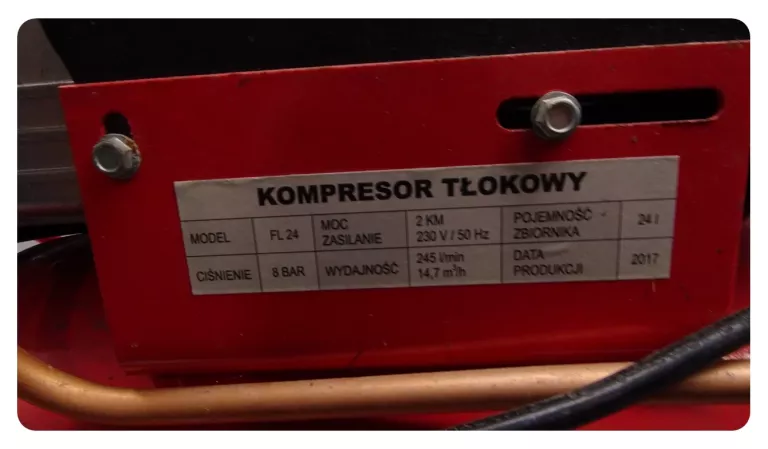 KOMPRESOR SPRĘŻARKA 24L KUPCZYK FL-24 245 L/MIN