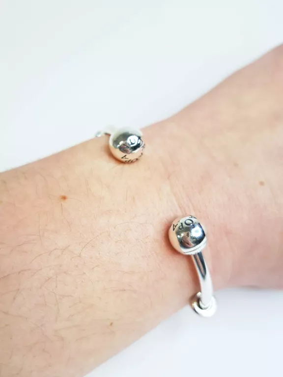 OTWARTA BRANSOLETKA BANGLE PANDORA MOMENTS 10,97G
