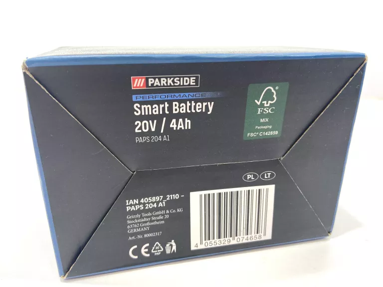 BATERIA PARKSIDE SMART BATTERY 20V  4AH