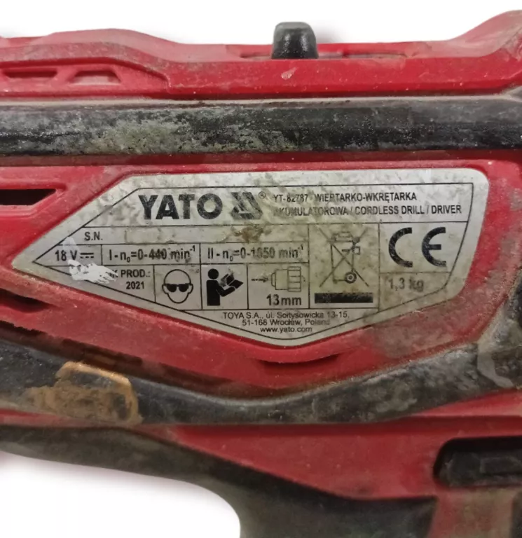WKRĘTARKA AKUMULATOROWA YATO YT-82787 2AH 18V