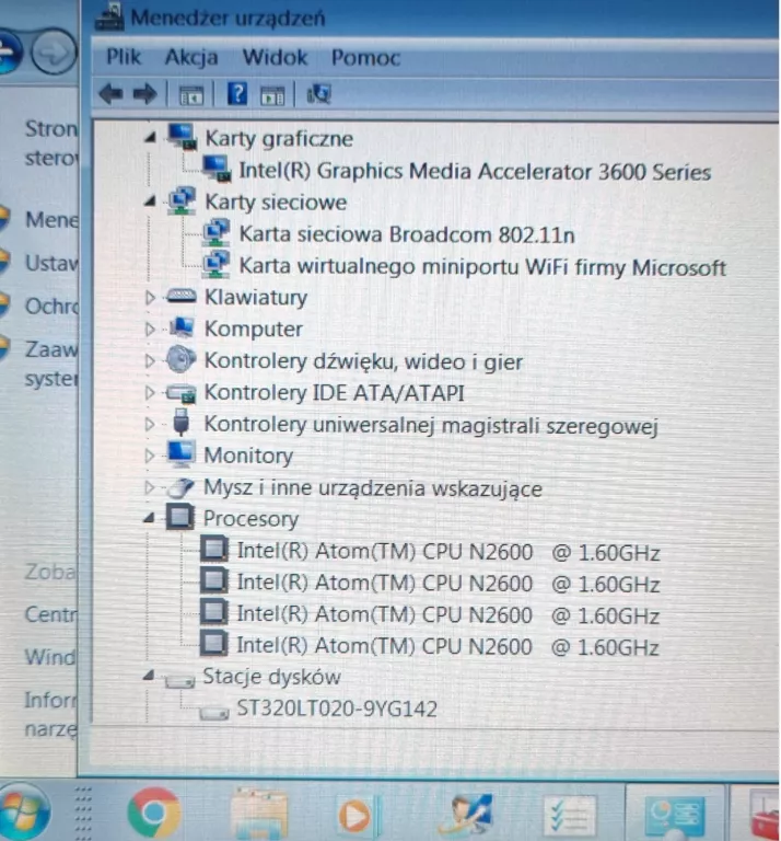 LAPTOP ACER ASPIRE ONE D270 ATOM/1GB/320HDD/W7