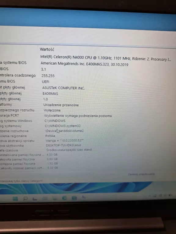 LAPTOP ASUS VIVOBOOK L406M 4/64GB