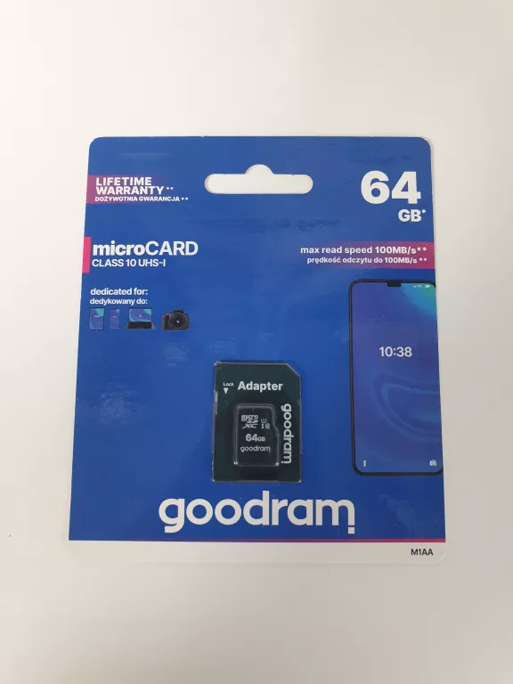 KARTA PAMIĘCI MICRO SD + ADAPTER - 64GB