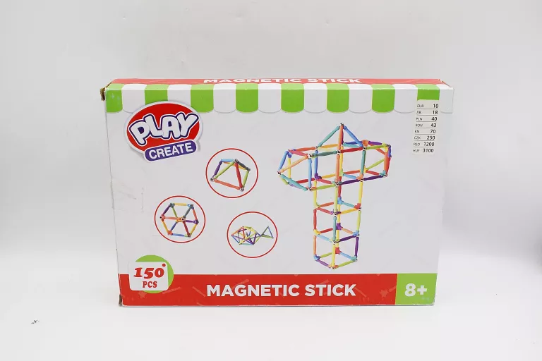 KLOCKI MAGNETYCZNE PLAY CREATE, 150 ELEMENTÓW