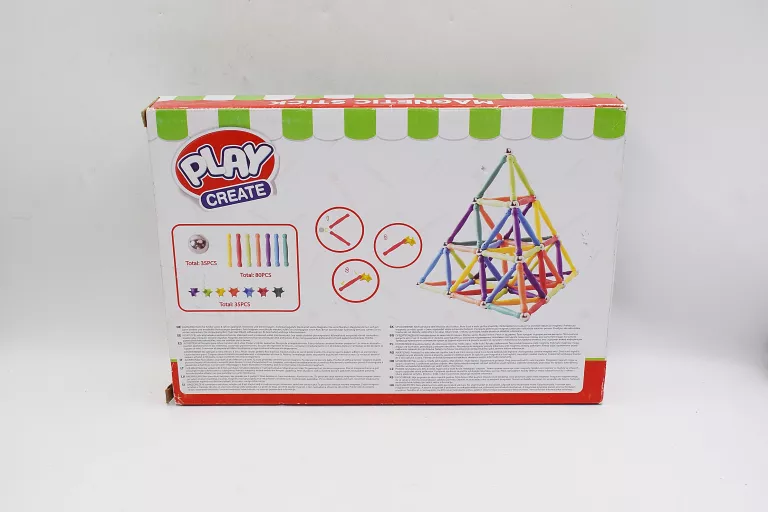 KLOCKI MAGNETYCZNE PLAY CREATE, 150 ELEMENTÓW
