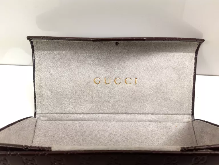 BRĄZOWE ETUI DO OKULARÓW GUCCI