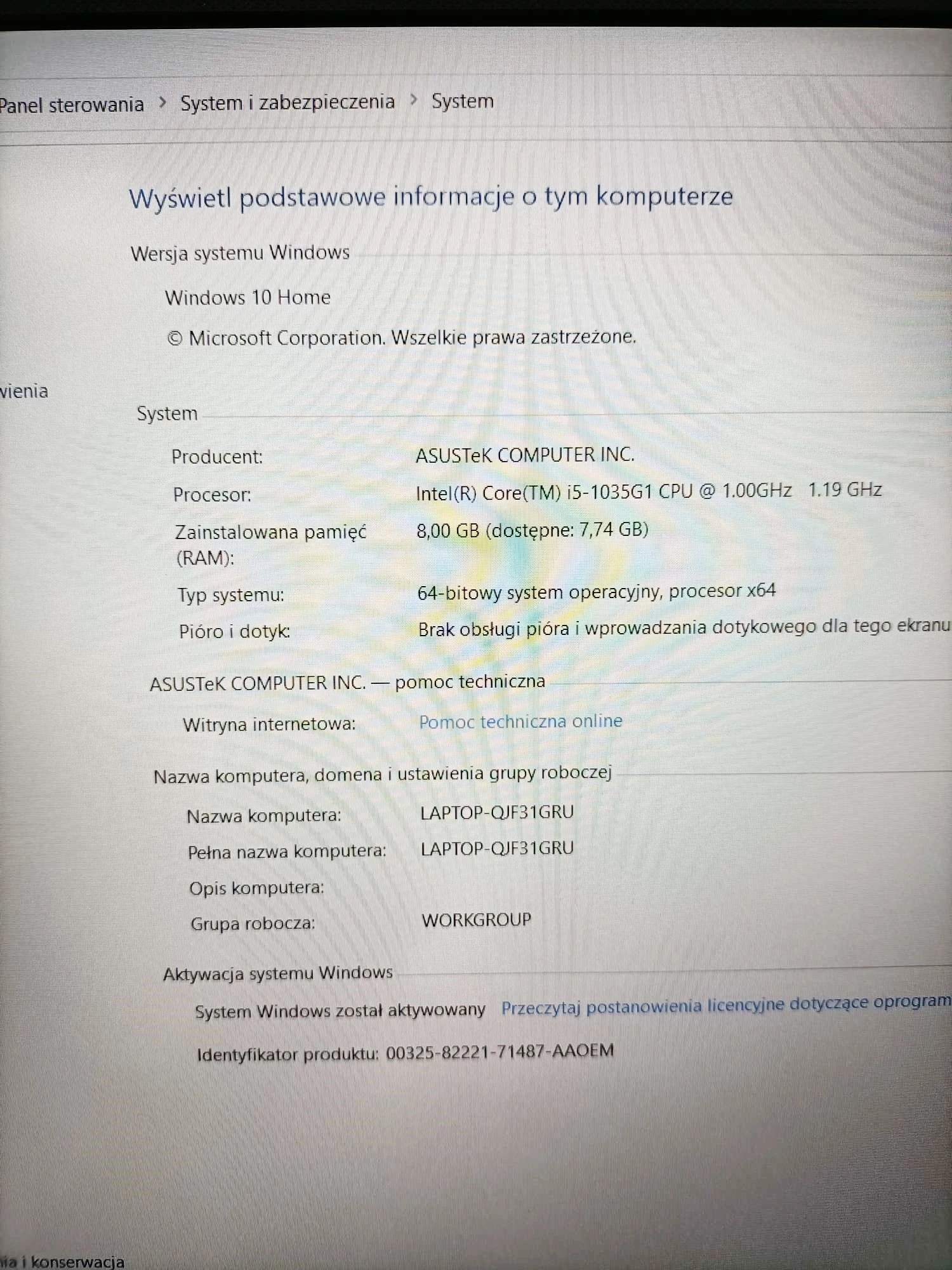 laptop-asus-x515ja-stan-uzywany