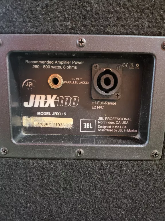 KOLUMNA JBL JRX 100 MODEL 115, STAND, POKROWIEC