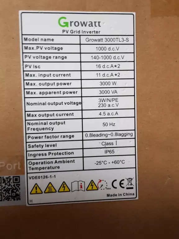 FALOWNIK GROWATT 3000TL3-S OKAZJA!