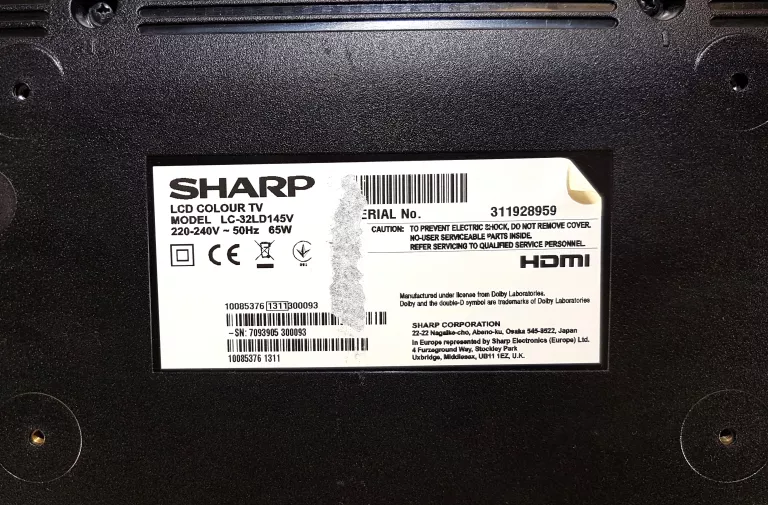 TV LED SHARP LC-32LD145V 32" HD READY PILOT