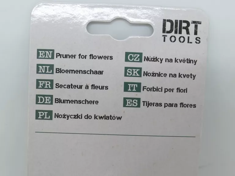 DIRT TOOLS NOZYCZKI DO KWIATÓW I ROŚLIN SZARE
