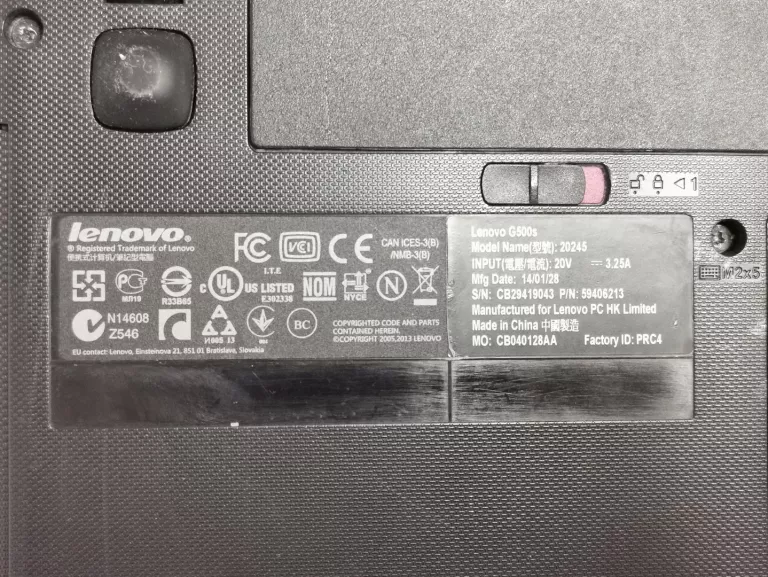 LENOVO G500S I3-3120M 8GB RAM 1TB HDD W10