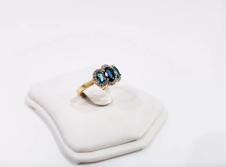 zloty-pierscionek-niebieskie-cyrkonie-585-226-r14-stan-11323-2