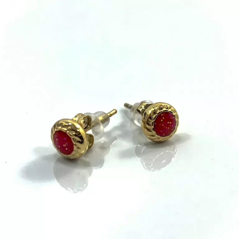 kolczyki-stal-pozlacana-czerwony-koralik-zwyciestwa-59-gliwice-g1