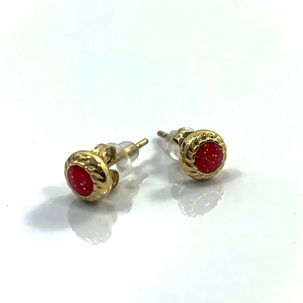 kolczyki-stal-pozlacana-czerwony-koralik-zwyciestwa-59-gliwice-g1